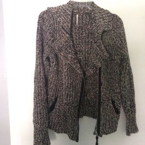 Free People Moto Sweater Jacket M